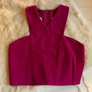 Express Hot Pink Cross Crop Tank